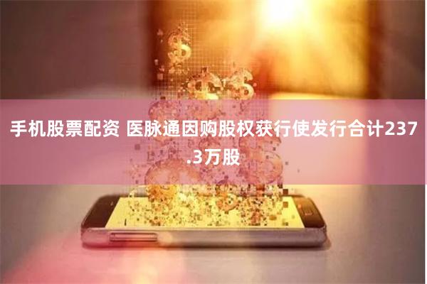手机股票配资 医脉通因购股权获行使发行合计237.3万股